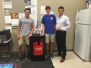 Matthew and Jack with Vice Principal of MBHS Jeremy Crigger